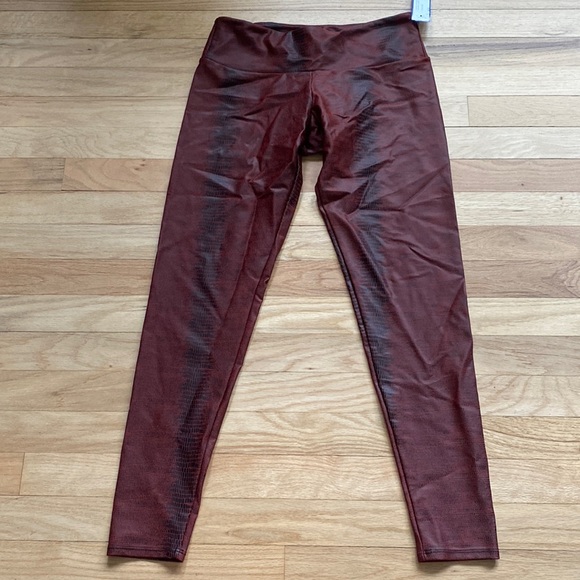 Snakeskin leather red and black pants - Picture 2 of 6